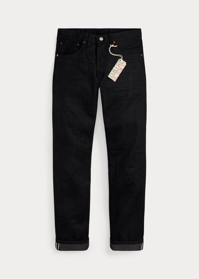 RRL ジーンズ メンズ 黒 スリム フィット Black-on-black Selvedge PXHUS9653